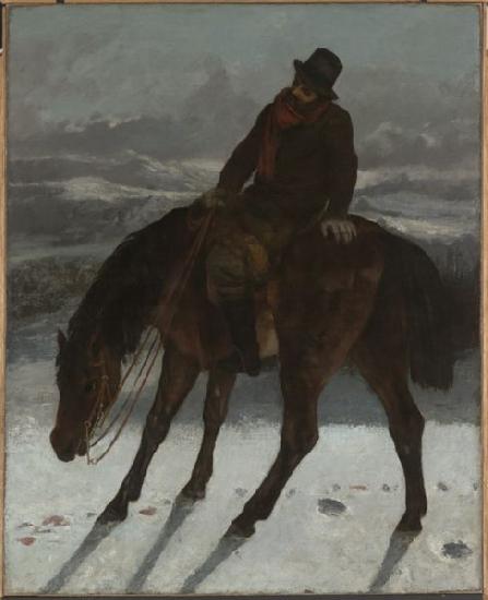 Gustave Courbet Hunter on Horseback